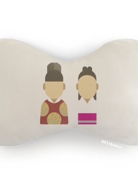 韩国传统皇文化王子公主汽车头枕颈枕座椅枕头学校幼儿园装饰