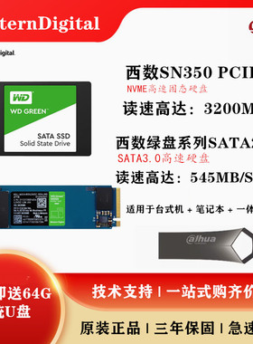 WD/西部数据SN350 250G 1TB固态硬盘2T笔记本sata/m.2台式机电脑
