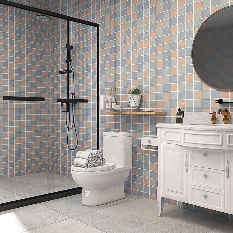卫生间防水墙纸自粘厨房瓷砖防潮浴室洗手间墙面改造装饰翻新贴膜