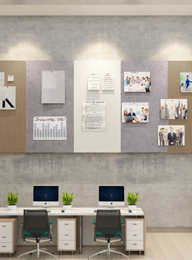 办公室墙面装饰毛毡公告栏业绩展示板墙贴公司企业文化照片墙布置
