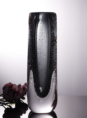 现代简约琉璃艺术气泡花瓶轻奢客厅样板间家装饰高级感插花瓶摆件