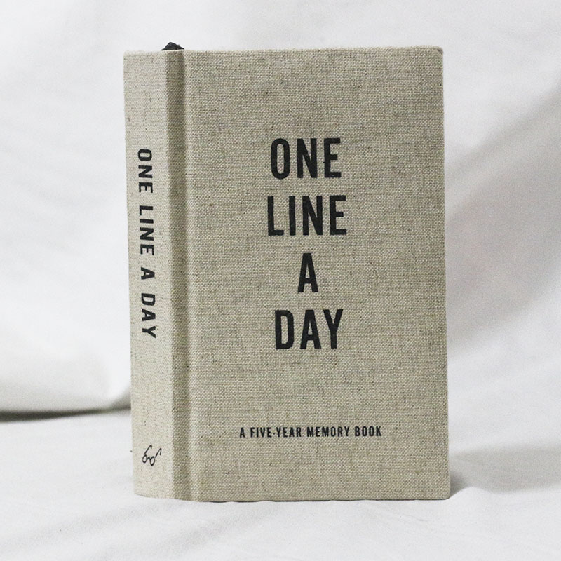 5年历记事本 每天一行 ONE LINE A DAY 现代简约字母 英文原版