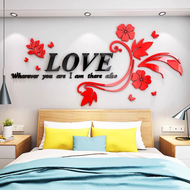 客厅沙发背景墙面装饰画卧室床头墙贴纸温馨浪漫简约房间布置自粘
