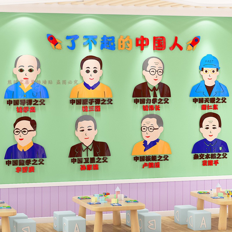 了不起的中国人幼儿园爱国教育环创主题墙贴成品教室布置墙面装饰