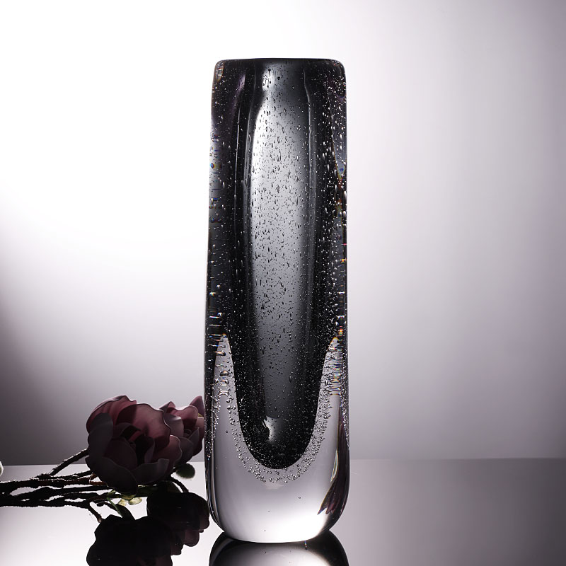现代简约琉璃艺术气泡花瓶轻奢客厅样板间家装饰高级感插花瓶摆件