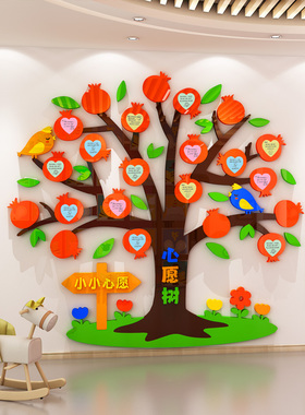 大树许愿树心愿树愿望梦想树墙贴幼儿园教室墙面装饰班级布置神器