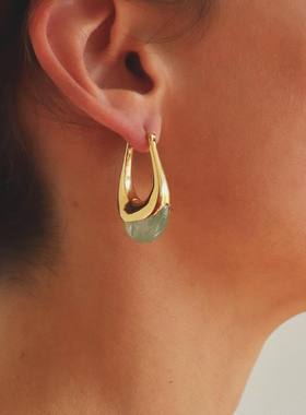 法国Gem Island宝石岛小众设计耳环女法式小众新款复古耳钉高级感