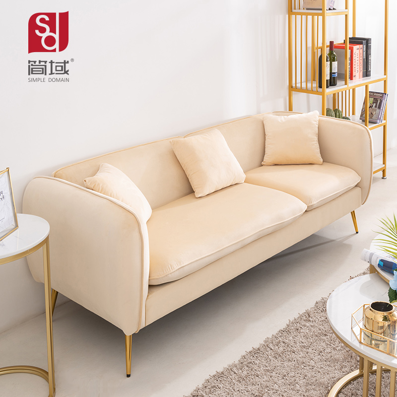 轻奢布艺沙发小户型客厅组合沙发北欧现代简约可拆洗三人沙发