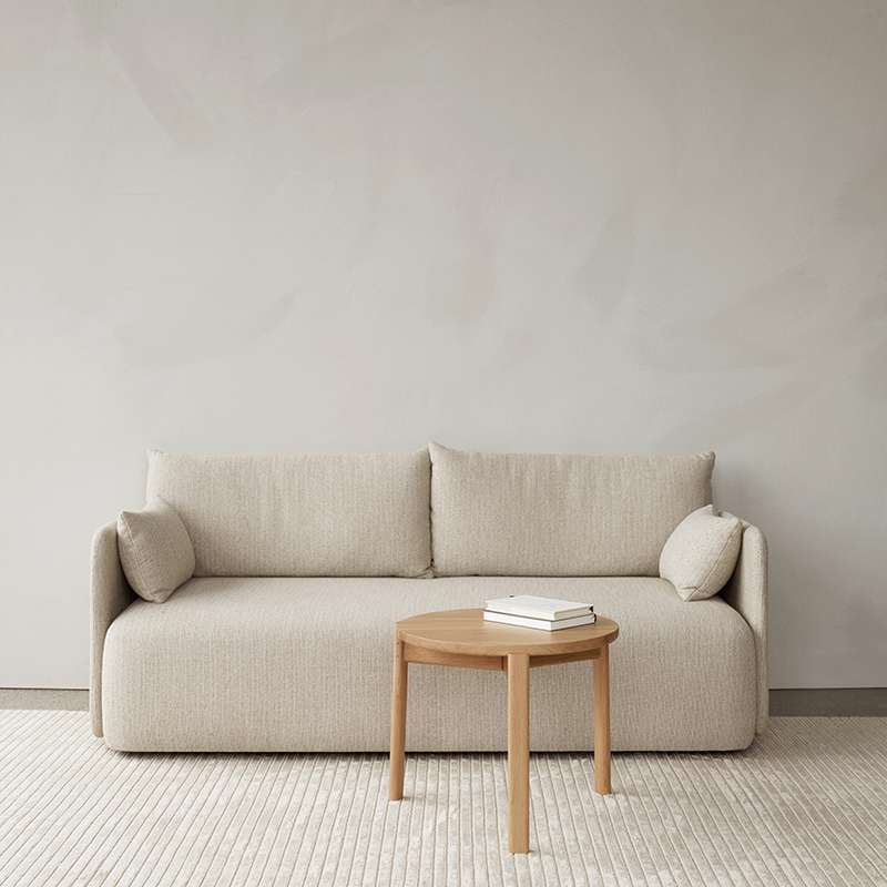北欧现代简约客厅布艺沙发MENU设计师侘寂风直排落地三人沙发组合