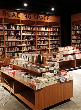 阅览室书店展示柜双面中岛柜学校专用书架木质书柜定制图书馆书架