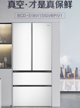 Hisense/海信 BCD-518WTDGVBPIV1超薄零嵌入式法式风冷变频冰箱