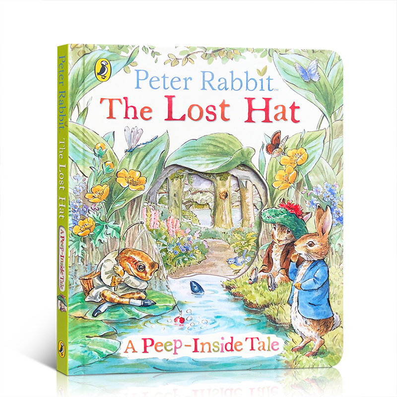 英文原版 Peter Rabbit: The Lost Hat A Peep-Inside Tale 彼得兔:丢失的帽子 儿童英语启蒙绘本纸板书 进口正版书