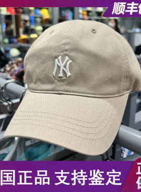 MLB棒球帽子韩国正品软顶小标复古街头风NY潮酷LA男女休闲弯檐帽
