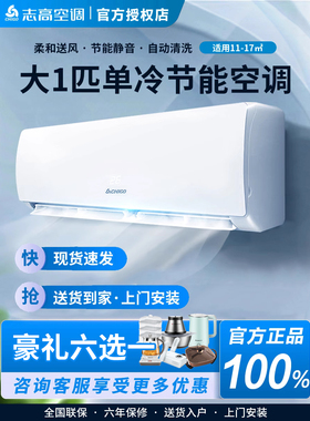 志高Chigo空调家用壁挂式大1匹冷暖变频新能效卧室挂壁式出租房