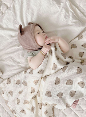 夏天小被子薄款婴儿盖毯夏季宝宝夏凉被空调被盖毯纯棉纱布包单
