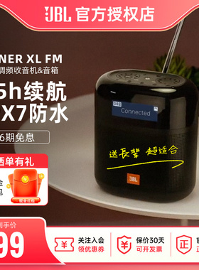 JBL TUNER XL FM音响无线蓝牙音箱音乐调频户外便携式音箱收音机