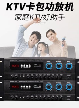 雅奇力带蓝牙USB大功率双通道家用唱歌KTV会议户外演出专业AV功放