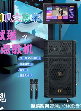 松川SG30户外专业K歌直播音响广场舞蓝牙声卡大概率三分频音箱