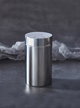 茶叶罐304不锈钢加厚2MM家用小茶罐粗烟盒子储存密封盒螺丝扣金属