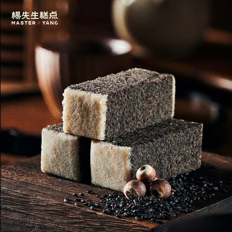杨先生黑芝麻芡实糕八珍糕黑米糕点老人吃的健康孕妇零食杭州特产