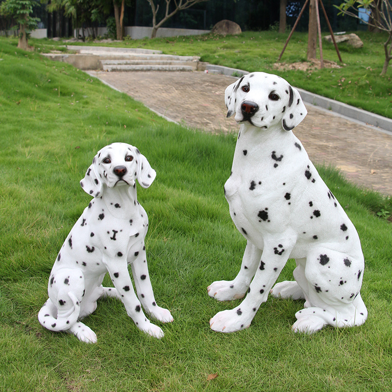 仿真动物落地斑点狗摆件吉祥物家居工艺品庭院装饰拉布拉多狗模型