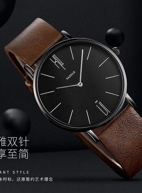 极简设计简约大方超薄手表男士气质高级感男表防水石英表学生韩版