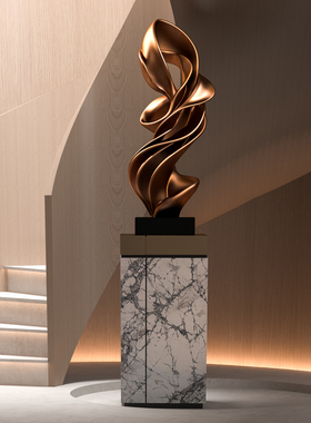现代抽象雕塑摆件工艺品别墅楼梯酒店大堂走廊过道落地艺术装饰品