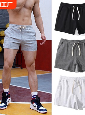 男士三分裤夏季跑步篮球健身运动短裤韩版青年透气修身纯色3分裤