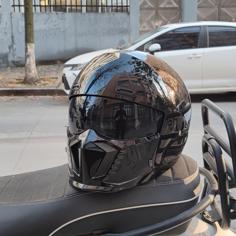 3C认证摩托车复古头盔男女蝎子盔组合盔机车多功能半盔蓝牙四季