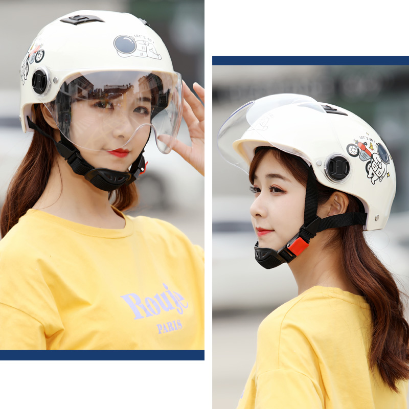 3c认证电动电瓶车头盔夏季防晒可爱韩版男女士半盔夏天夏款安全帽