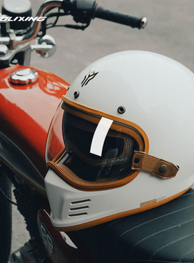 摩力行复古摩托车头盔冬季男女哈雷巡航拉力盔机车全盔新3c安全帽