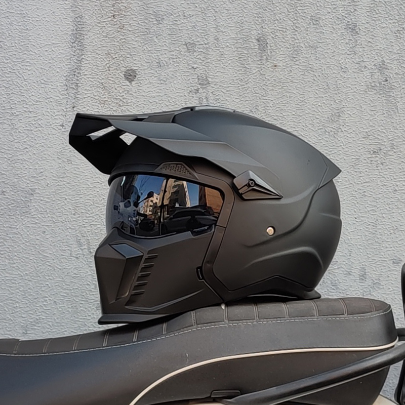 ORZ街霸组合盔摩托车头盔男女复古全盔四季可拆卸机车3C认证头盔