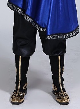 少数民族蒙古族成人儿童男女蒙古鞋子藏族靴鞋绑带演出舞蹈靴子