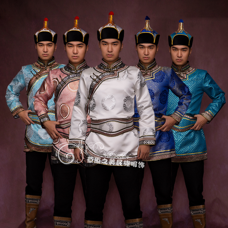 蒙古袍男款生活装短款成人蒙古上衣日常装男士蒙族服装传统服新品