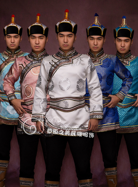 蒙古袍男款生活装短款成人蒙古上衣日常装男士蒙族服装传统服新品