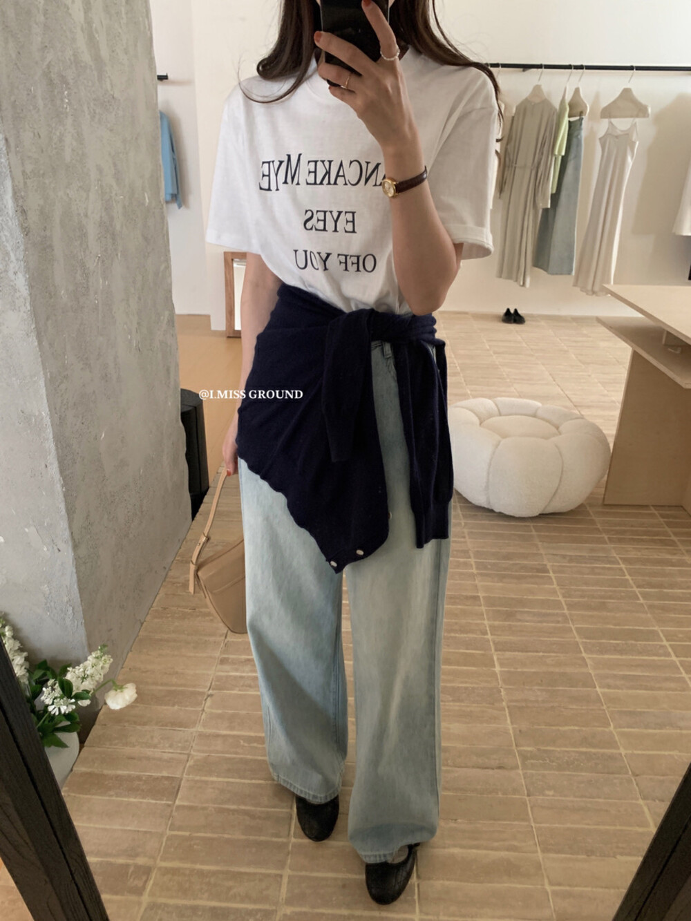 miss 韩版字母印花短袖T恤女2024春设计感小众宽松显瘦上衣30599