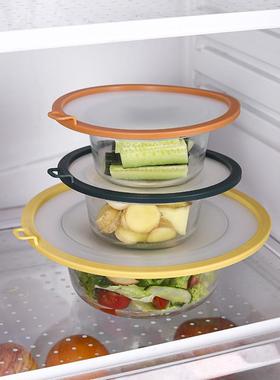 硅胶保鲜盖食品级冰箱剩菜密封盖碗盖微波炉加热盖子防尘杯盖