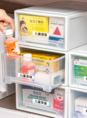 药箱家庭装抽屉式家用收纳柜大容量药品整理箱多层医药应急药片盒