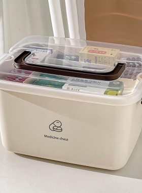 医药箱家庭装家用多层分格急救箱药品药盒收纳箱大容量便携医疗箱