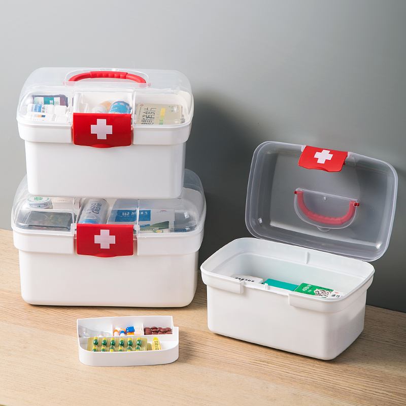 医药箱家庭装家用大容量常用药分层分格收纳箱药品分类药盒急救箱