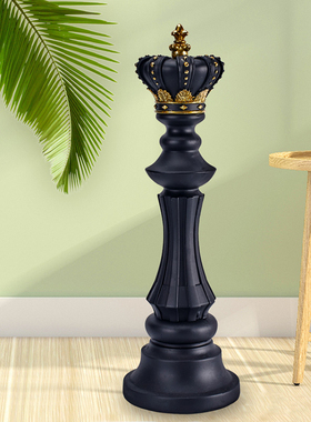 仿真国际象棋摆件国王王后战马棋具装饰摆设家居客厅书房软装饰品