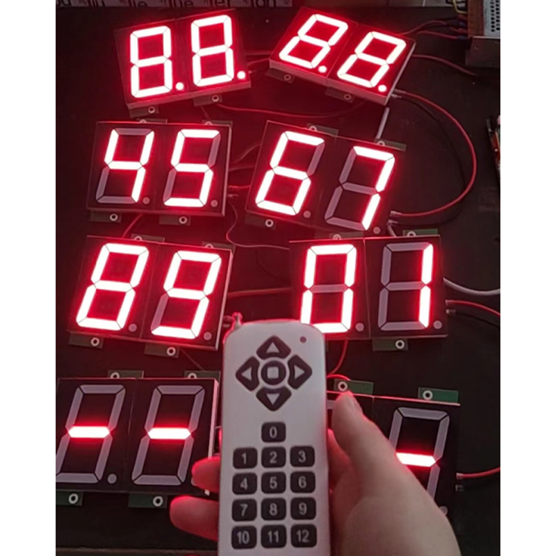 LED数码管定做 油价牌价格表显示屏 时间温度温日期温度 数字订制