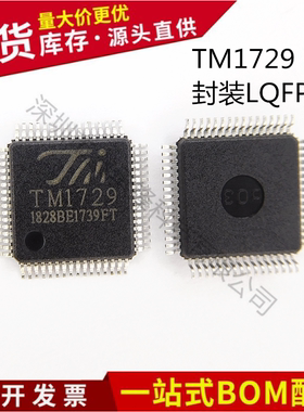不忘初心 原装正品 TM1729 封装LQFP-64 LCD数码管驱动芯片