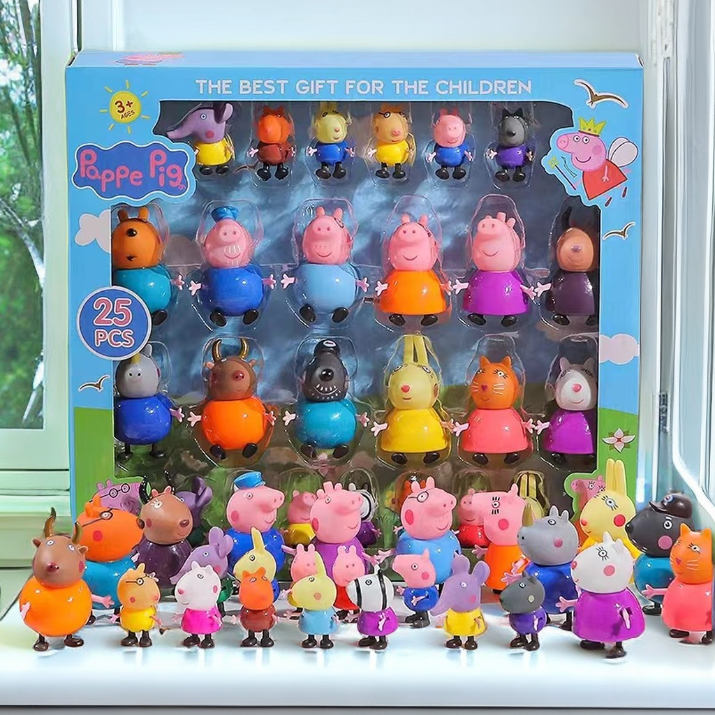小猪儿童佩奇的玩具全套玩具套装礼盒一家四口塑料人物过家家女孩