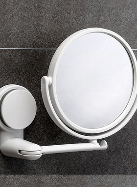 免打孔浴室镜壁挂式折叠镜子化妆镜卫生间贴墙伸缩镜美容镜双面镜