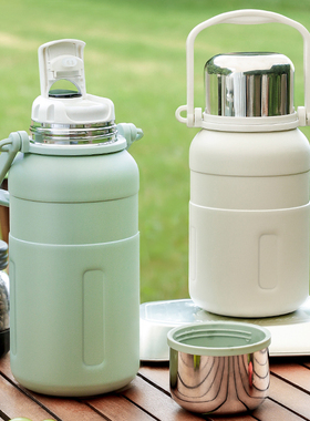 大容量保温杯水壶便携316不锈钢暖瓶显温婴儿户外车载冲奶粉水杯