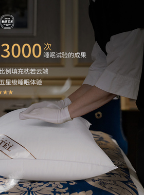 五星级酒店专用枕头枕芯希尔顿不塌陷床上用品护颈椎助睡眠可水洗