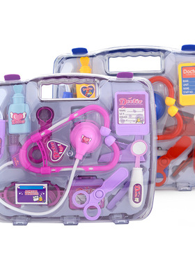 儿童仿真医生玩具套装手提医药箱听诊器 女孩扮演过家家玩具