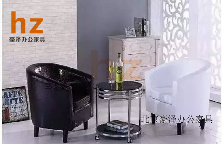 北京办公沙发现代简约椅单人位双人位小户型皮革面成套商务沙发