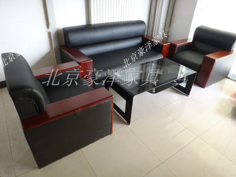 北京办公沙发会客商务迎宾现代直圆弧扶手单人三人位成套沙发组合